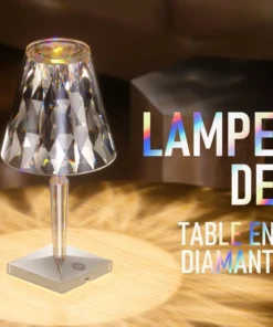 Diamond Table Lamp LED Touch Control Crystal Charging Acrylic