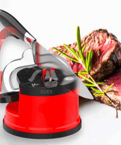 Aiguiseur de Couteaux avec Ventouse Rouge