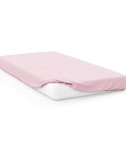Drap-housse uni Bleu ciel 160x200cm polycoton