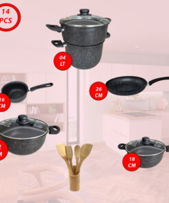 Batterie de cuisine Cook'art Granite 14 pièces