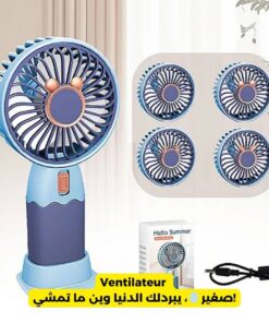 Ventilateur Silencieux Petit Ventilateur Usb Rechargeable