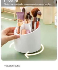 Rotating Makeup Brush Storage Box Portable Multifunction Dust Proof